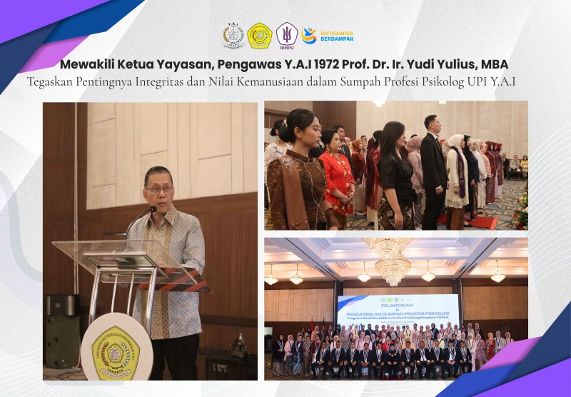 Mewakili Ketua Yayasan, Pengawas Y.A.I 1972 Prof. Dr. Ir. Yudi Yulius, MBA Tegaskan Pentingnya Integritas dan Nilai Kemanusia