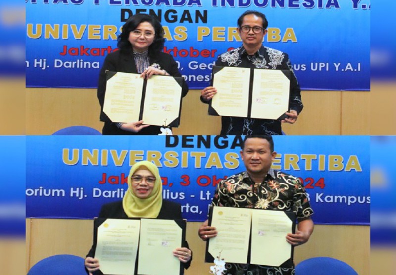 Penandatanganan MoU dan MoA Antara Universitas Persada Indonesia Y.A.I dan Universitas Pertiba