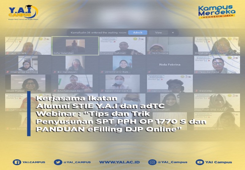 Webinar Nasional "Tips dan Trik Penyusunan SPT PPH OP 1770 S dan PANDUAN eFilling DJP Online